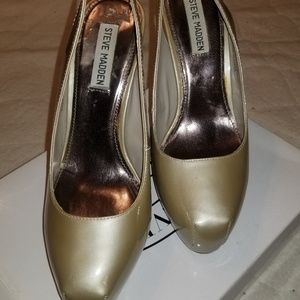 Champagne-colored heels